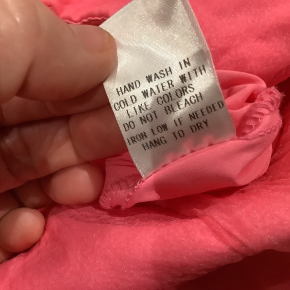 Luxxel Bright Prink Long Prom Dress/ Gown Size Medium - Picture 14 of 16